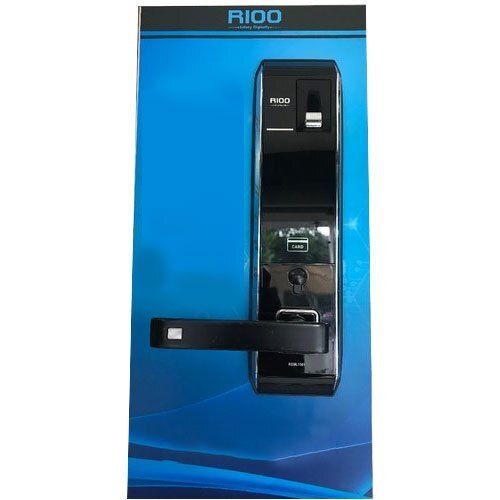 Rust Proof Solid Metal Rfid Card Korean Digital Blue Color Door Lock For Safety