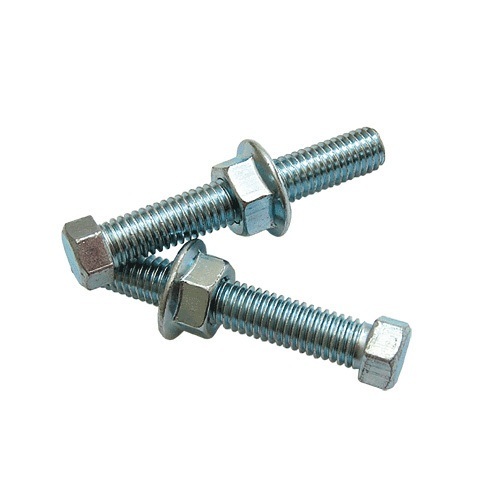 Silver Color Round Shape Mild Steel Material Bolt Nut