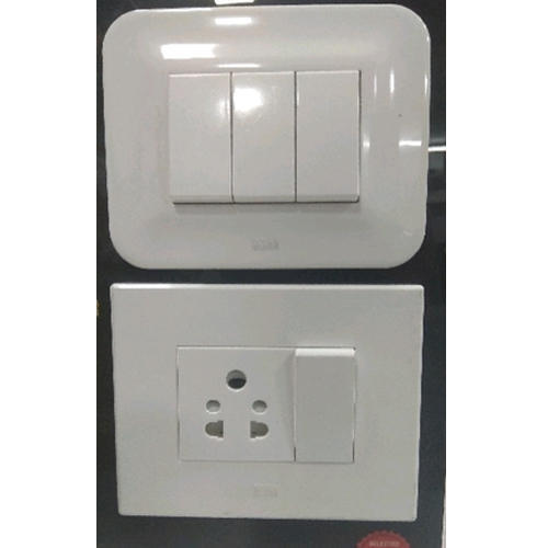 White Modular Electric Switch