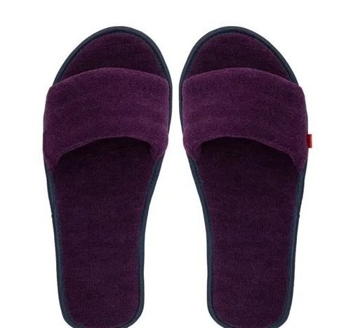 Comfortable And Light Weight Purple Ladies Slippers Soft Open Toe