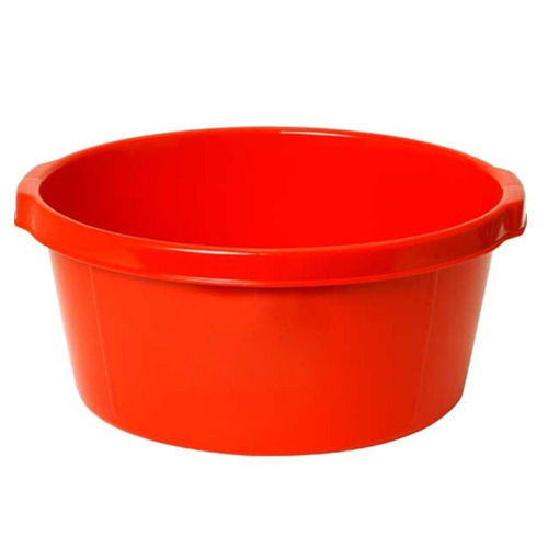 Durable Strong Reusable And Long Lasting Round Shape Red Plastic Tub