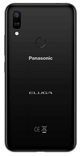  फ़िंगरप्रिंट सेंसर 3 जीबी रैम 32 जीबी स्टोरेज ब्लैक पैनासोनिक एलुगा मोबाइल फोन 