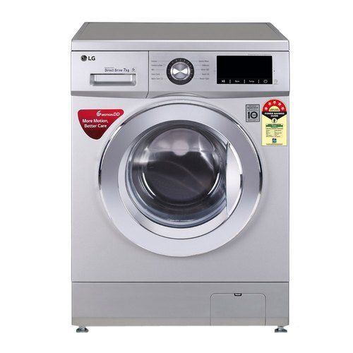 Silver Front Loading Fully Automatic Electric Lg Washing Machines With Anti Bacterial Technology