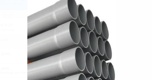 Grey Round With 1 Mm Thickness 12 Meter Length Gray Pvc Plastic Pipe