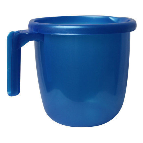 High Quality Very Useful Long Lasting And Durable Round Plastic Blue Bathroom Mug