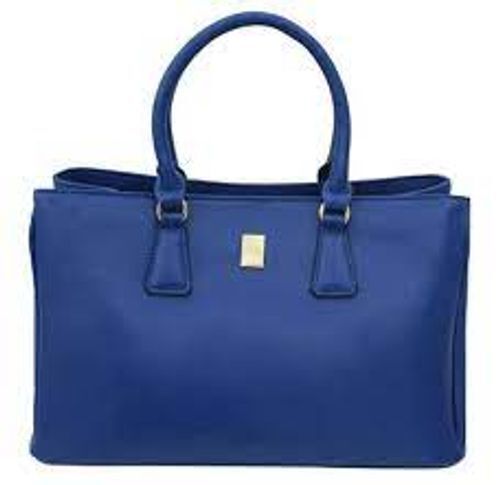 Latest Fashionable, Durable And Long Lasting Leather Blue Color Hand Bag For Ladies