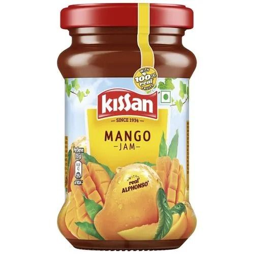 Pack Of 188 Gram Real Fruit Sweet Flavor Kissan Mango Jam