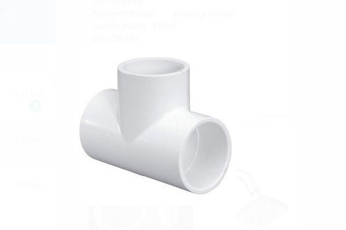 White Pvc Plastic Round 2 Mm Thickness 3 Inches Size Pipe Tee