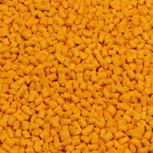 25 Kilogram Jaina Poly Bag Packaging Abs Golden Yellow Plastic Granules