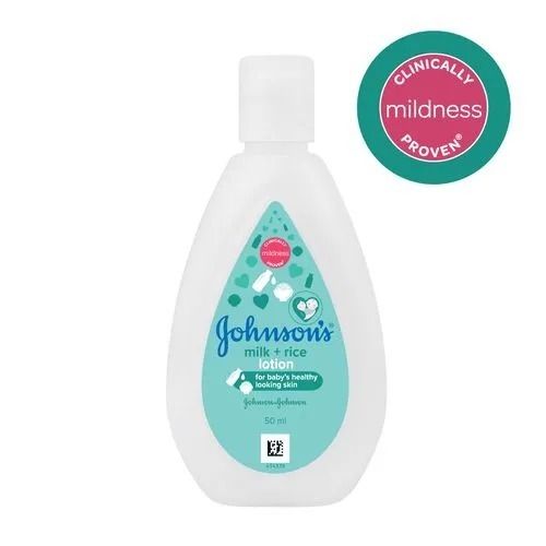 50 Ml Pack Size White Johnson'S Baby Milk Plus Rice Lotion For All Skin Type