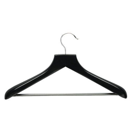 Black Color, Wooden Type Coat Hanger With High Weight Bearing Capacity