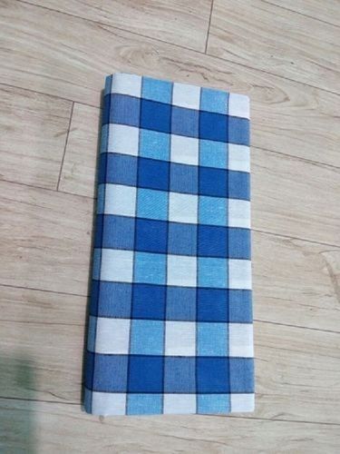 Casual Wear Comfortable Simple Skin Friendly And Wrinkle Free Blue Checked Cotton Lungi