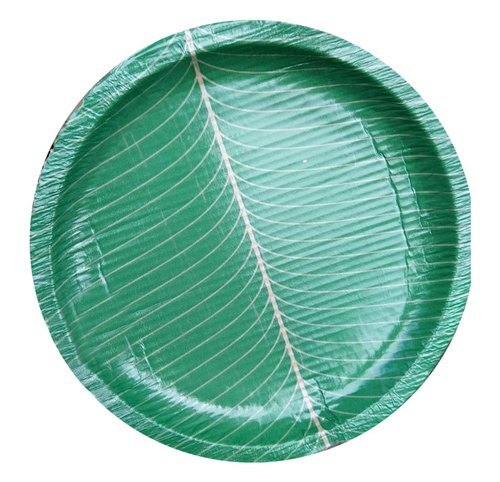 उपयोग करने में आसान और नॉन टॉक्सिक इको फ्रेंडली प्लेन डिस्पोजेबल ग्रीन पेपर प्लेट