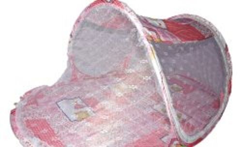 Foldable Type And Small Size Baby Net Bed With Cotton Cover Fabric