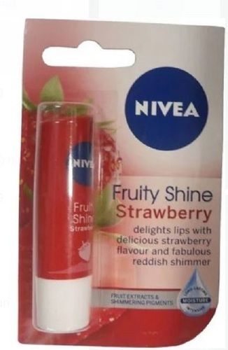 Asian Aura Glossy Finish Stick Form Nivea Fruity Shine Strawberry Lip Care Balm