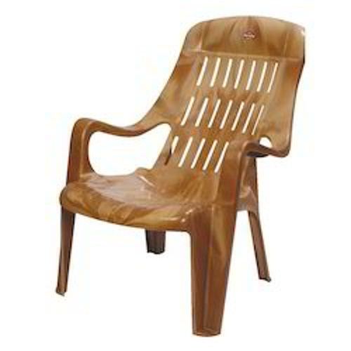 Brown Light Weight Heavy Duty And Crack Resistant Solid Plastic Chair