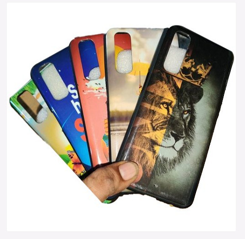 ऑरेंज मल्टी कलर्ड रेक्टैंगुलर प्रिंटेड प्लास्टिक मोबाइल बैक कवर