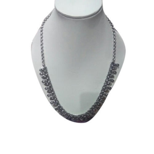 Party Wear Oxidized Silver Necklace