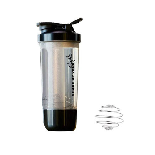 Portable, Light Weight and Transparent 600ml Leak Proof BPA Free Gym Shaker
