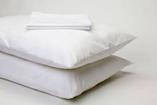 Rectangular Pillow Cover - Cotton Material 12x20 Inches | Soft Touch Fabric Wear Resistant Color Fast Plain White