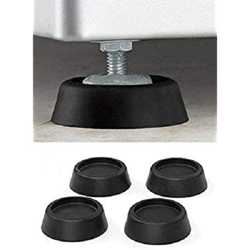 Black Round Anti-Vibration Washing Machine Pads