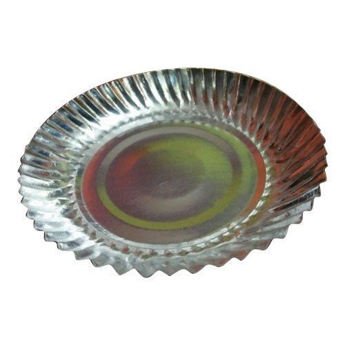 Silver 6 Inches Round Shaped Environment Friendly Disposable Paper Plates