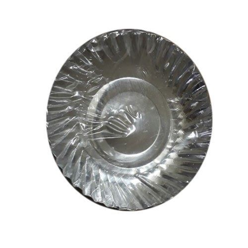 Sliver Silver Color And 1 Mm Thick Plain Round Disposable Paper Plate