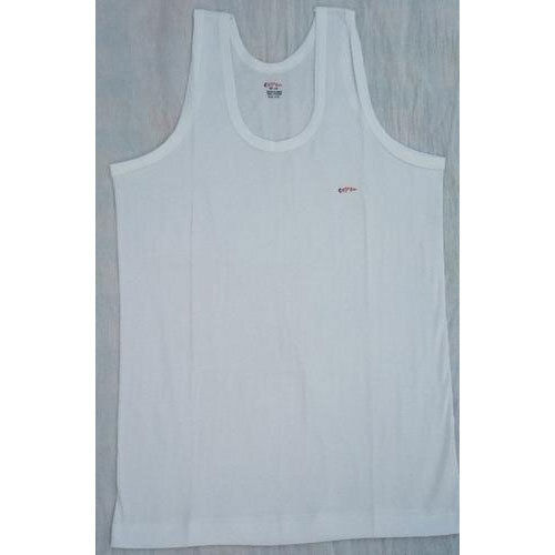 Skin Friendly Breathable And Stretchable Plain Classic Design White Vest For Men