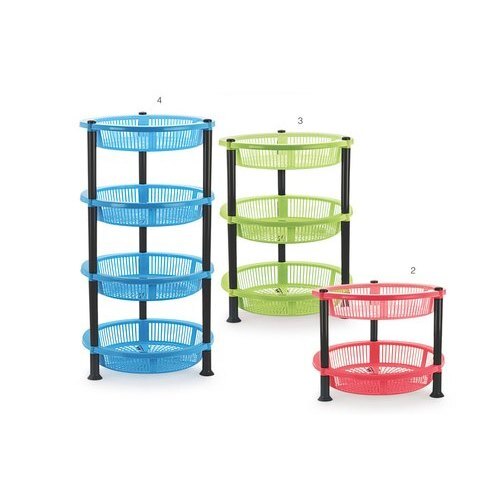 Storage Space Simple And Open Orbit Type Of Colors Plastic Rack