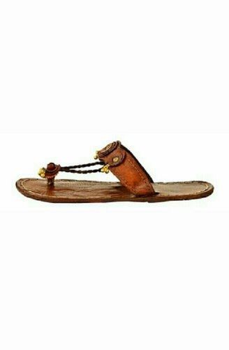 Women Brown Designer Leather Slipper, Size: 4 - 9