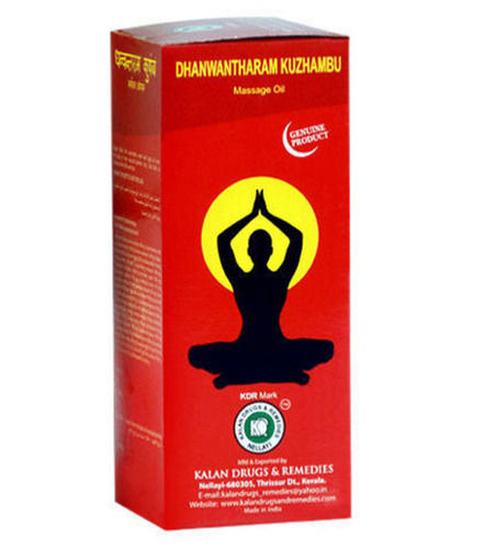 100% Natural And Pure Herbal Dhanwantharam Kuzhambu Massage Oil, 200ml Pack