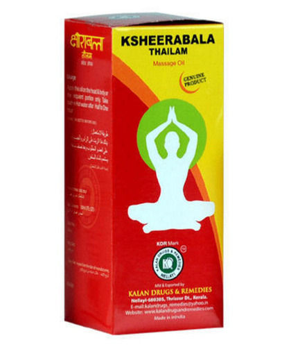 100% Natural And Pure Herbal Ksheerabala Thailam Massage Oil, 200ml Pack
