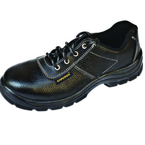 A Grade Highly Protective Fire Resistant Black Safety Leather Shoes For Men