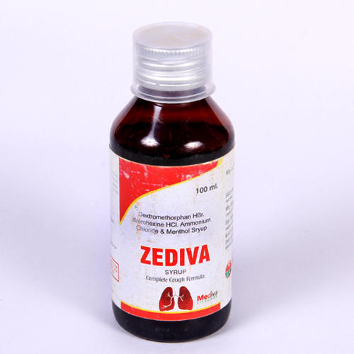 Bromhexine Ammonium Chloride Menthol Zediva Cough Syrup