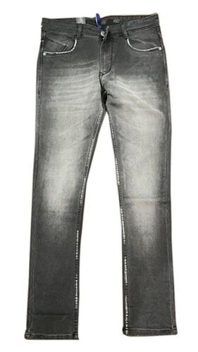 पुरुषों के लिए हाई-क्वालिटी सॉफ्ट स्ट्रेट और स्लिम फिट ट्रेंडी ग्रे कॉटन जींस