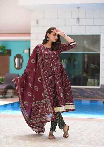 Ladies Cotton Printed Full Sleeves Kurti For Party Wear