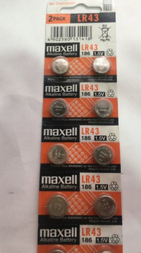 Maxell LR43 Non Rechargeable Lithium Button Cell For Industrial Use