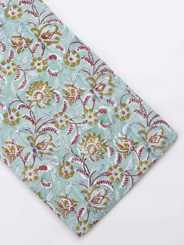 Multi Color Floral Print Pattern Washable And Breathable Cotton Fabric 