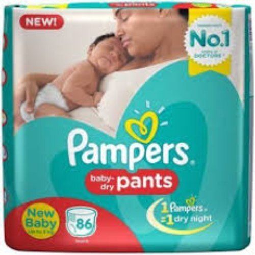 White Pampers Baby Diaper