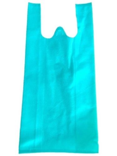 Plain Blue Non Woven W Cut Carry Bag For Grocery