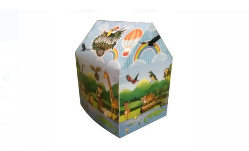 Printed Multicolor 3 Inch Height Plastic Hut Indoor Toy 