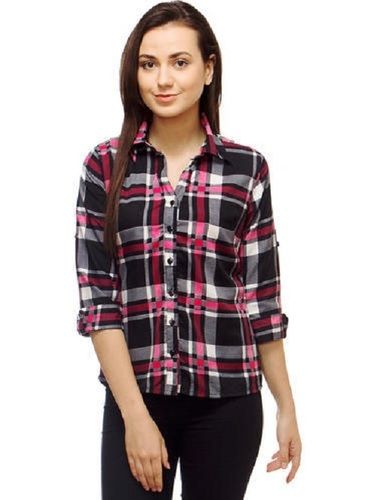 Smart And Semi Formal Ladies Fashionable Breathable Full Sleeve Shirts