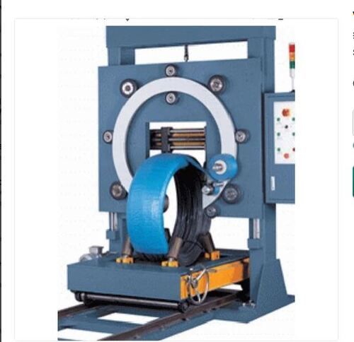 Brown Vertical Tyre Wrapping Machine With 415V Power Input And 3 Phase, Size 1250 * 1250 * 1250 ( L * W * H )