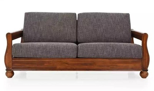 Brown Color Two Seater Wooden Sofa Sets For Home