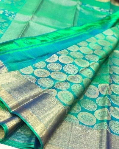 Casual Festival And Wedding Wear Light Green Printed Pure Silk Kanchipuram Sarees  General Medicines