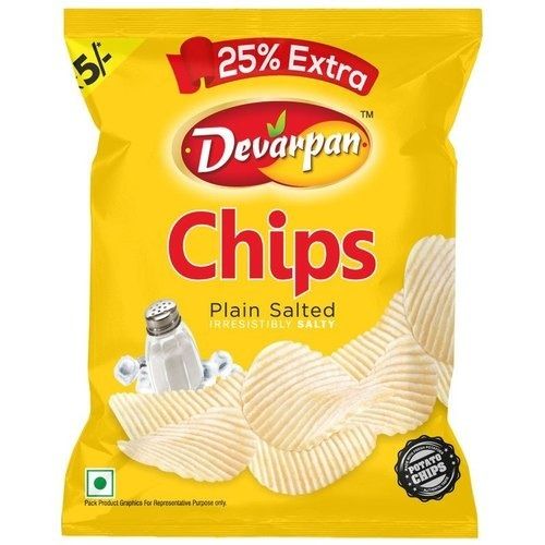 Crispy And Tasty Ready To Eat Plain Salted Flavor Devarpan Potato Chips