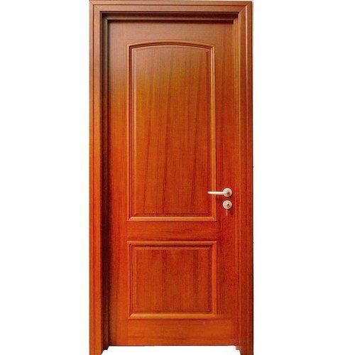 Galvanized Steel Light Brown Interior Wooden Doors For Home And Commercial