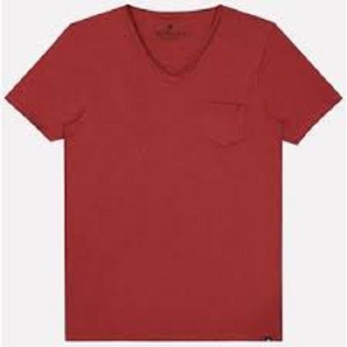 Mens Maroon V Neck T Shirts