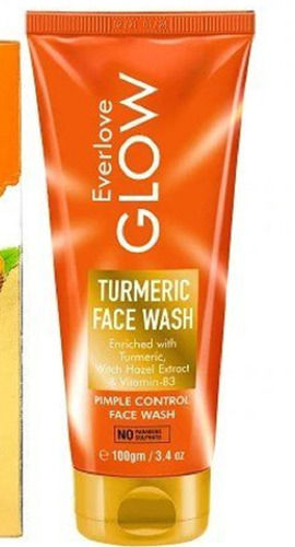 Golden Pack Of 100 Gram Pimple Control Enriched With Turmeric And Vitamin B3 Everlove Glow Face Wash