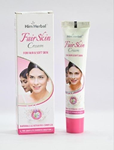 Golden Packaging Size 30 Grams Him Herbal Light Pink Shade Fair Skin Cream 